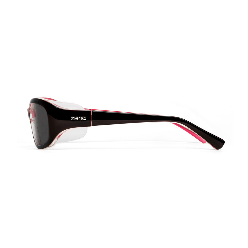 Ziena Verona in Rose Frame with Frost Eyecup and Grey Lens side view