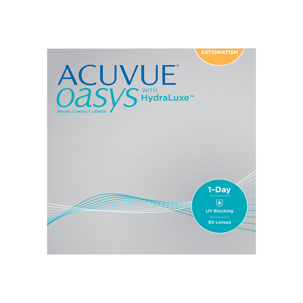 ACUVUE OASYS 1-Day Contact Lenses with HydraLuxe Technology for ASTIGMATISM 90 Pack
