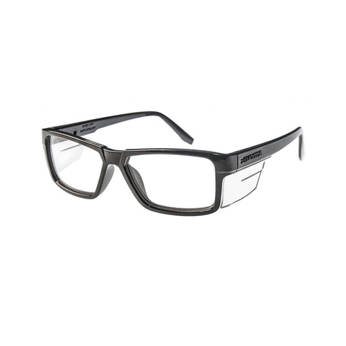 ArmouRx Safety Glasses Model 5005 in Black angled view