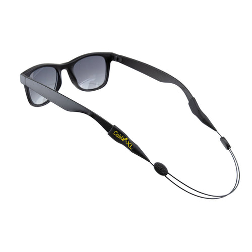 Cablz Zips Adjustable Eyewear Retainer with XL Ends in Black