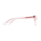 Caddis Bixby Reading Glasses in Clear Pink side view