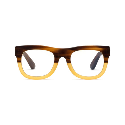 Caddis D28 Reading Glasses in Bullet Coffee front view