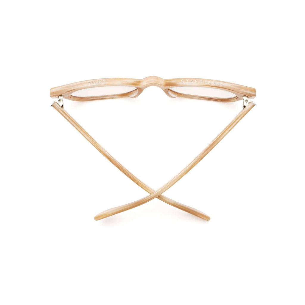 Caddis Miklos Reading Glasses in Polished Bone top view