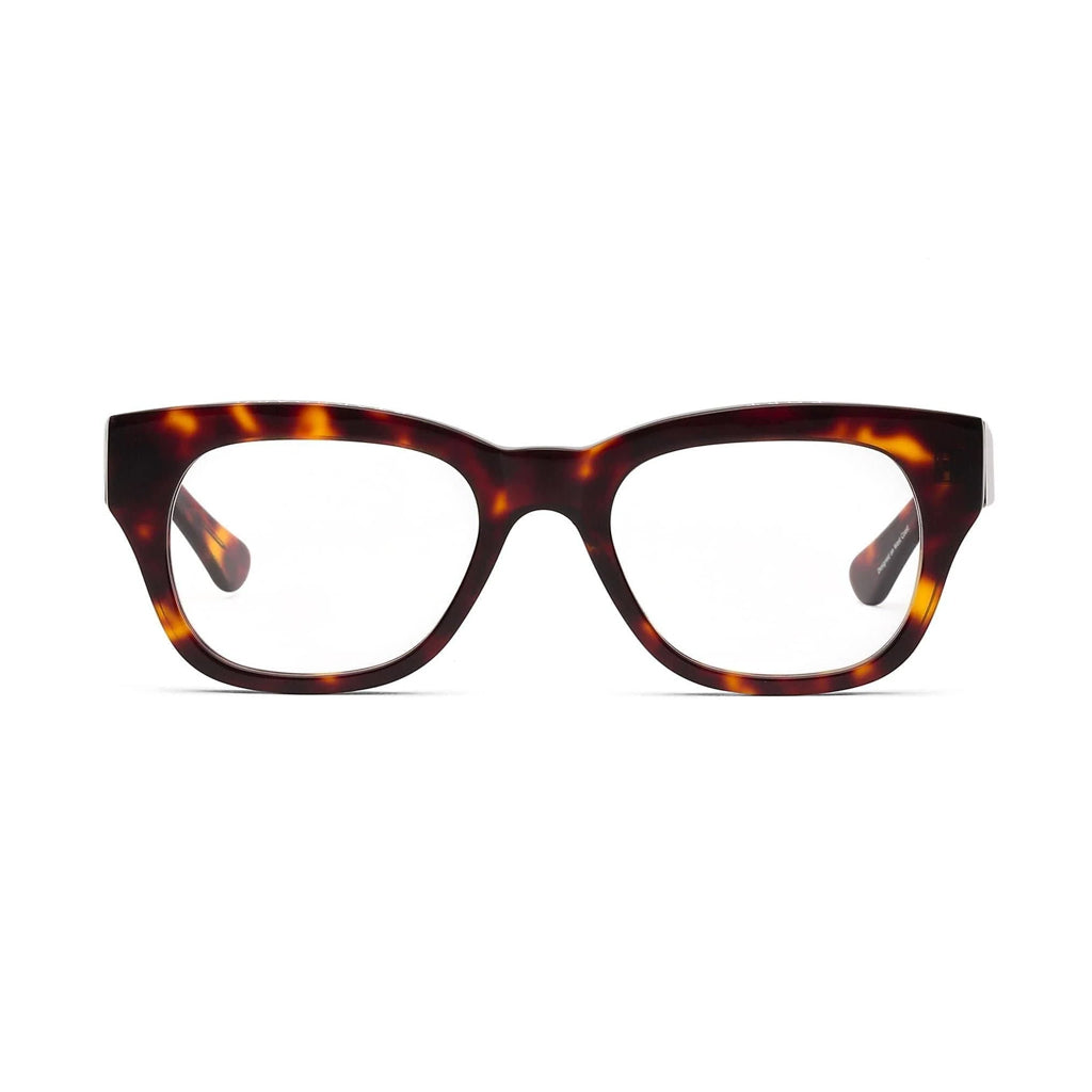 Caddis Miklos Reading Glasses in Turtle front view