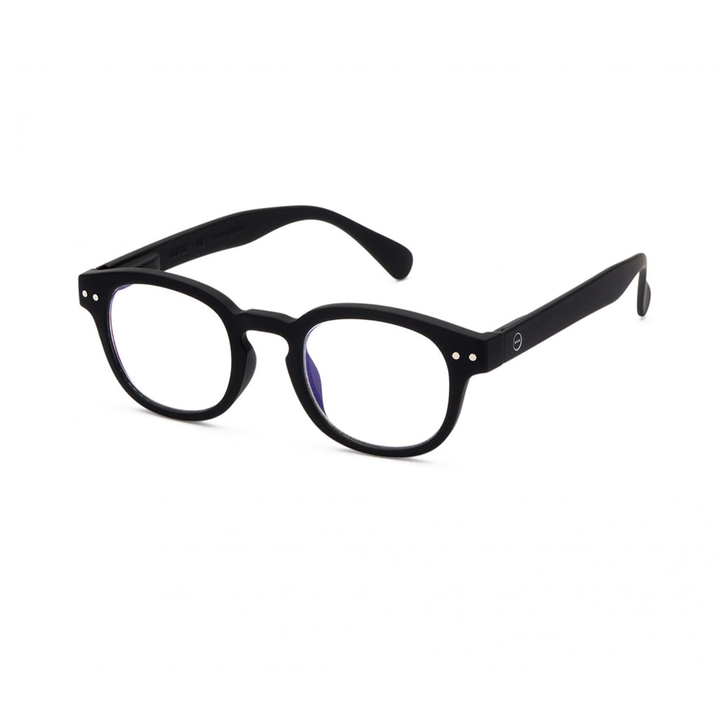 IZIPIZI Junior Screen Reading Glasses #C in Black Angled