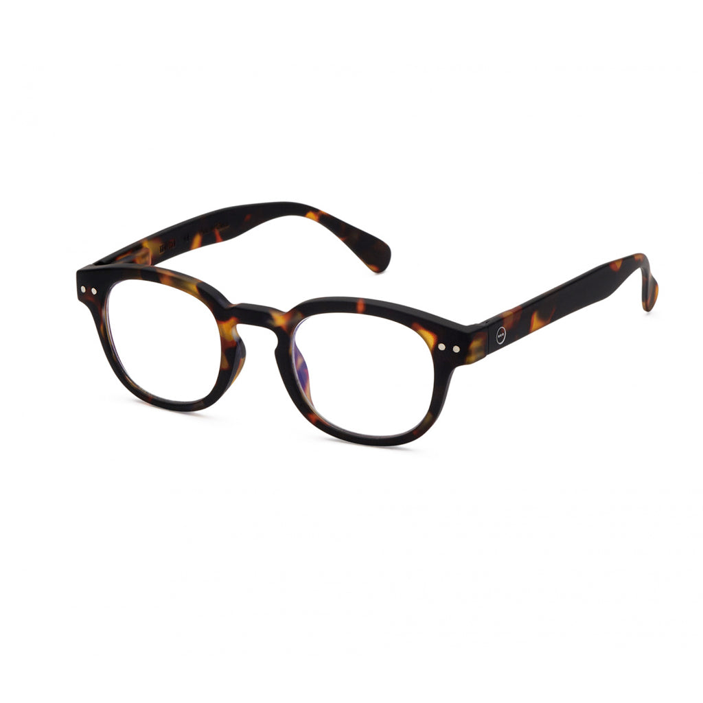 IZIPIZI Junior Screen Reading Glasses #C in Tortoise Angled