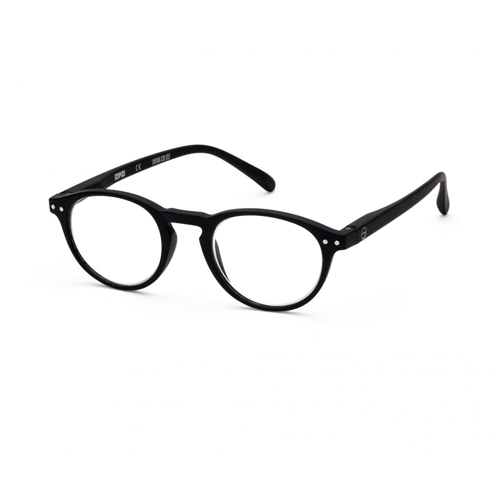 Izipizi Reading Glasses Style A in Black Angled View