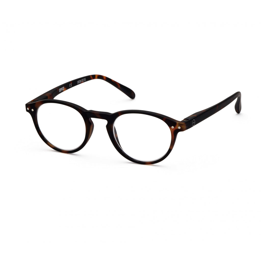 Izipizi Reading Glasses Style A in Tortoise Angled View