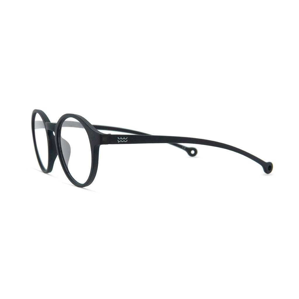 Parafina Volga Reading Glasses in Black angled view