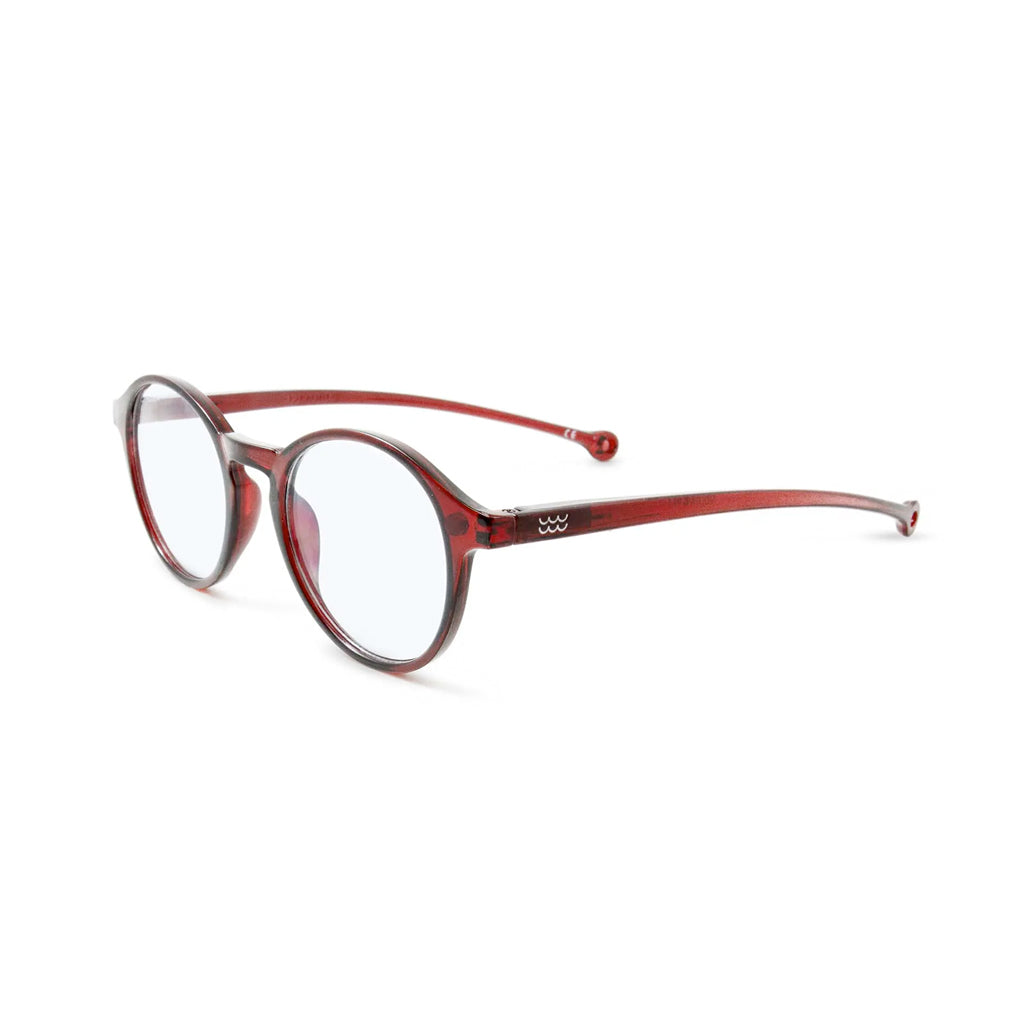 Parafina Volga Reading Glasses in Volcano angled view