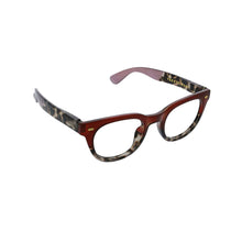 Load image into Gallery viewer, Peepers Readers Take It Easy frame in Wine Gray Tortoise angled view

