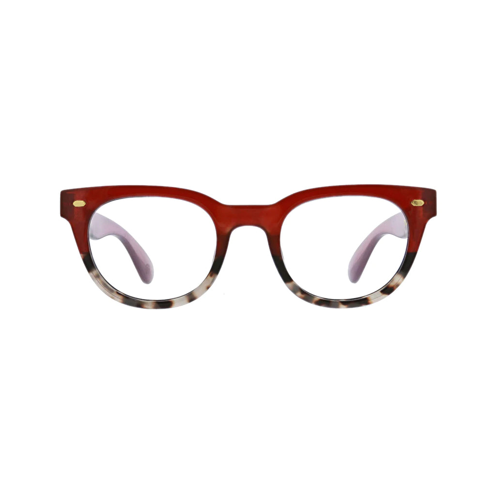 Peepers Readers Take It Easy frame in Wine Gray Tortoise front view
