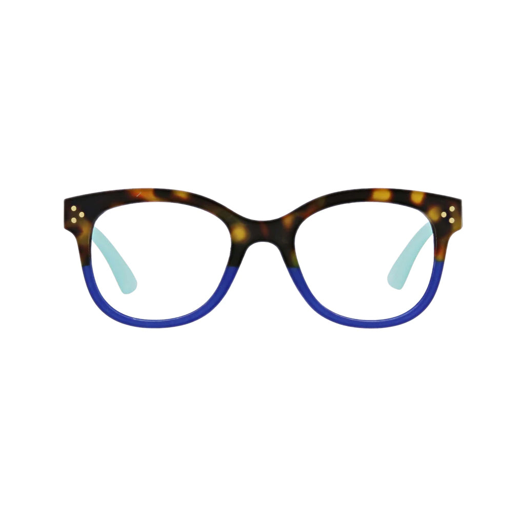 Peepers Walking On Sunshine frame in Tortoise Aqua front view