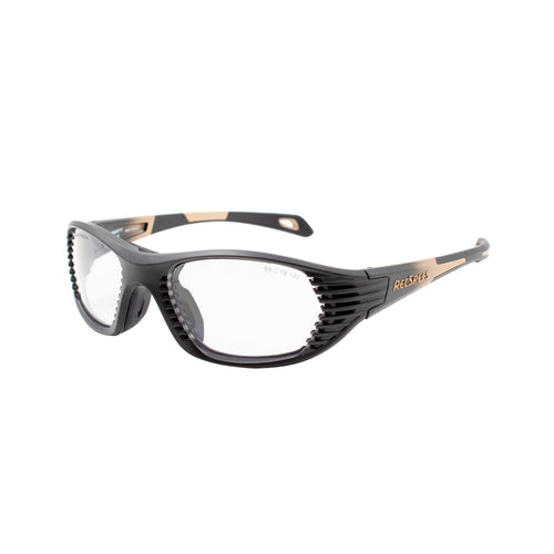 Rec Specs Maxx Air in Matte Black Gold Fade angled view